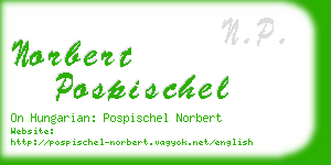 norbert pospischel business card